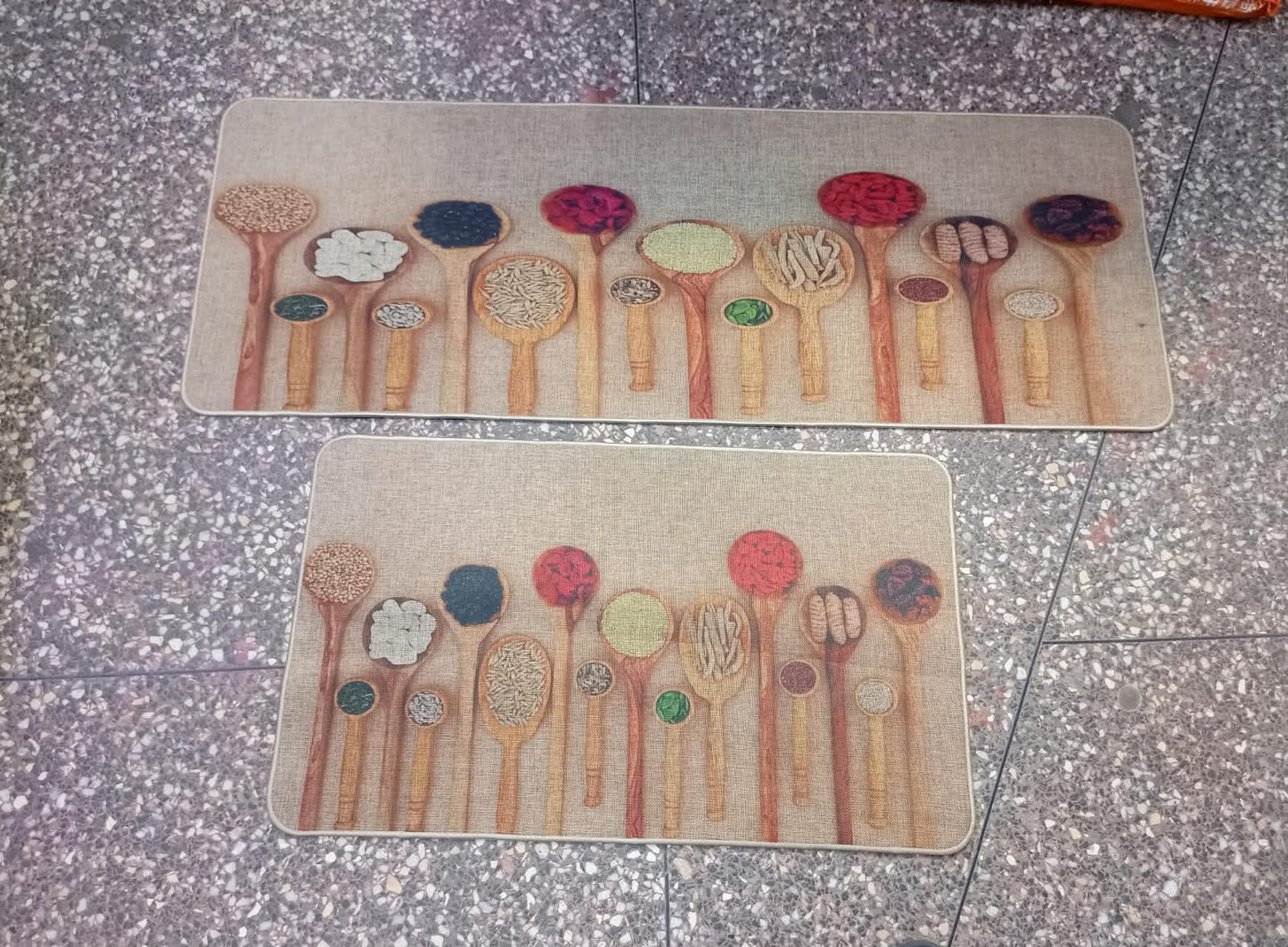 Tapis de cuisine 2 en 1 en caoutchouc