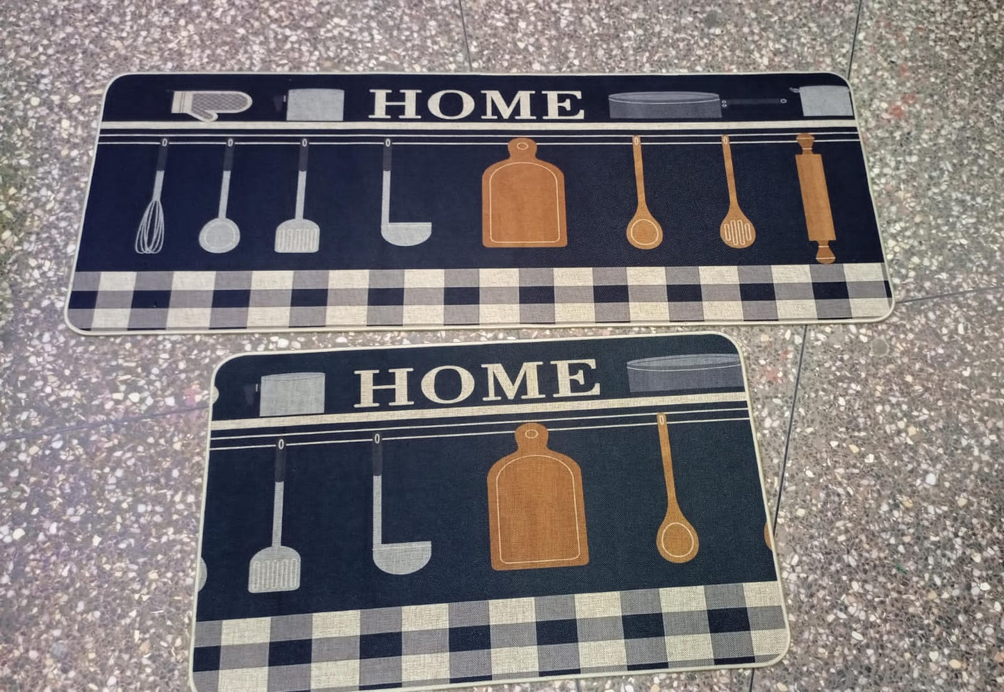 Tapis de cuisine 2 en 1 en caoutchouc
