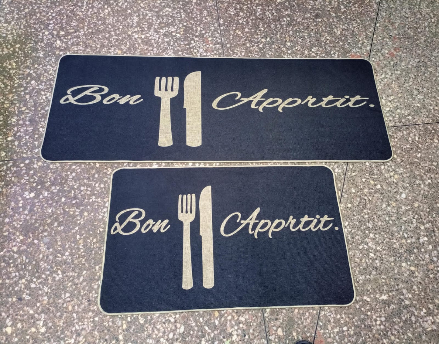 Tapis de cuisine 2 en 1 en caoutchouc