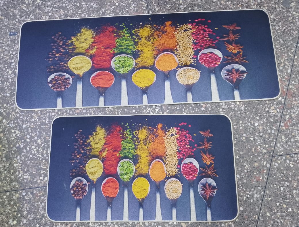 Tapis de cuisine 2 en 1 en caoutchouc