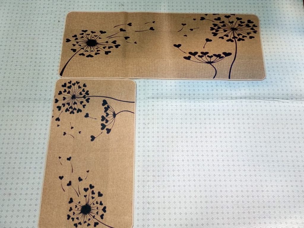Tapis de cuisine 2 en 1 en caoutchouc