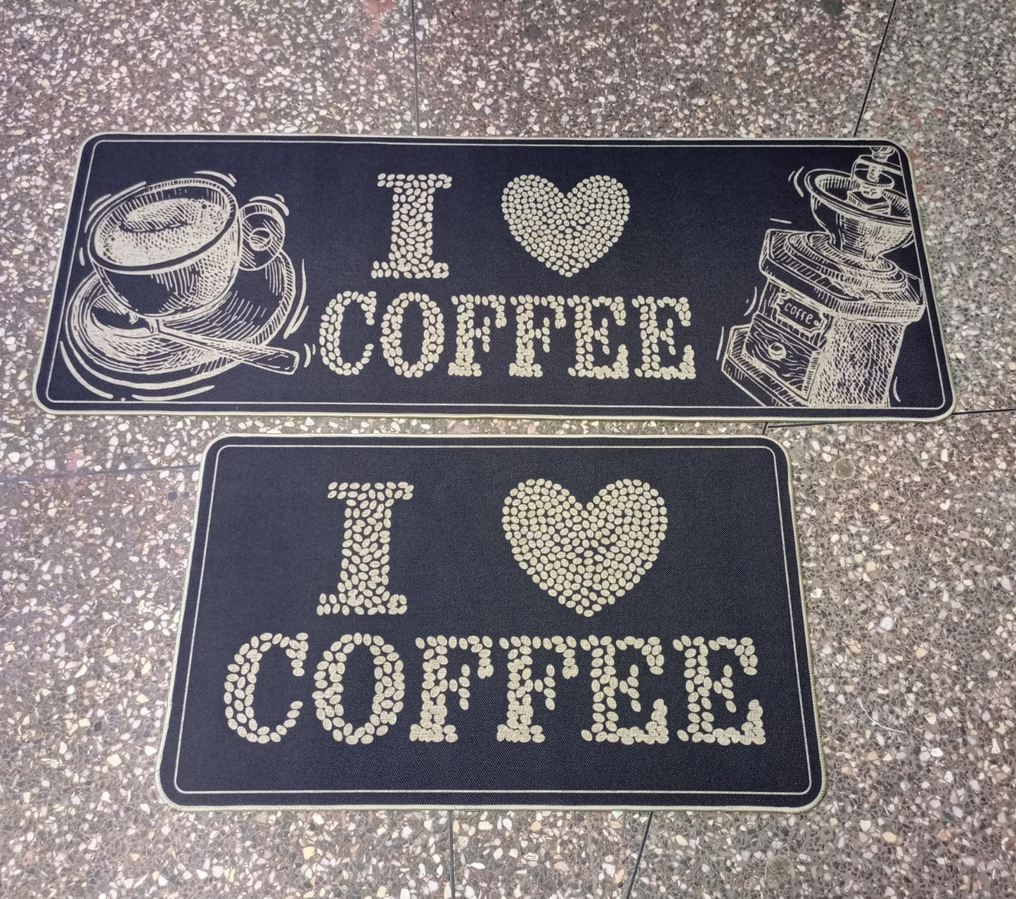 Tapis de cuisine 2 en 1 en caoutchouc