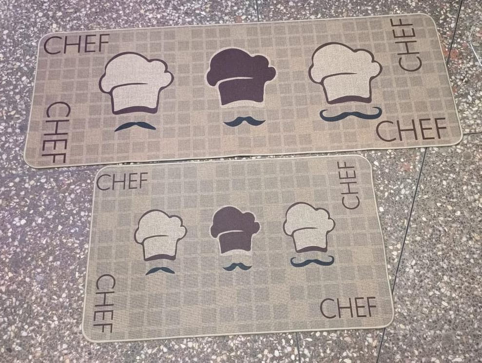 Tapis de cuisine 2 en 1 en caoutchouc