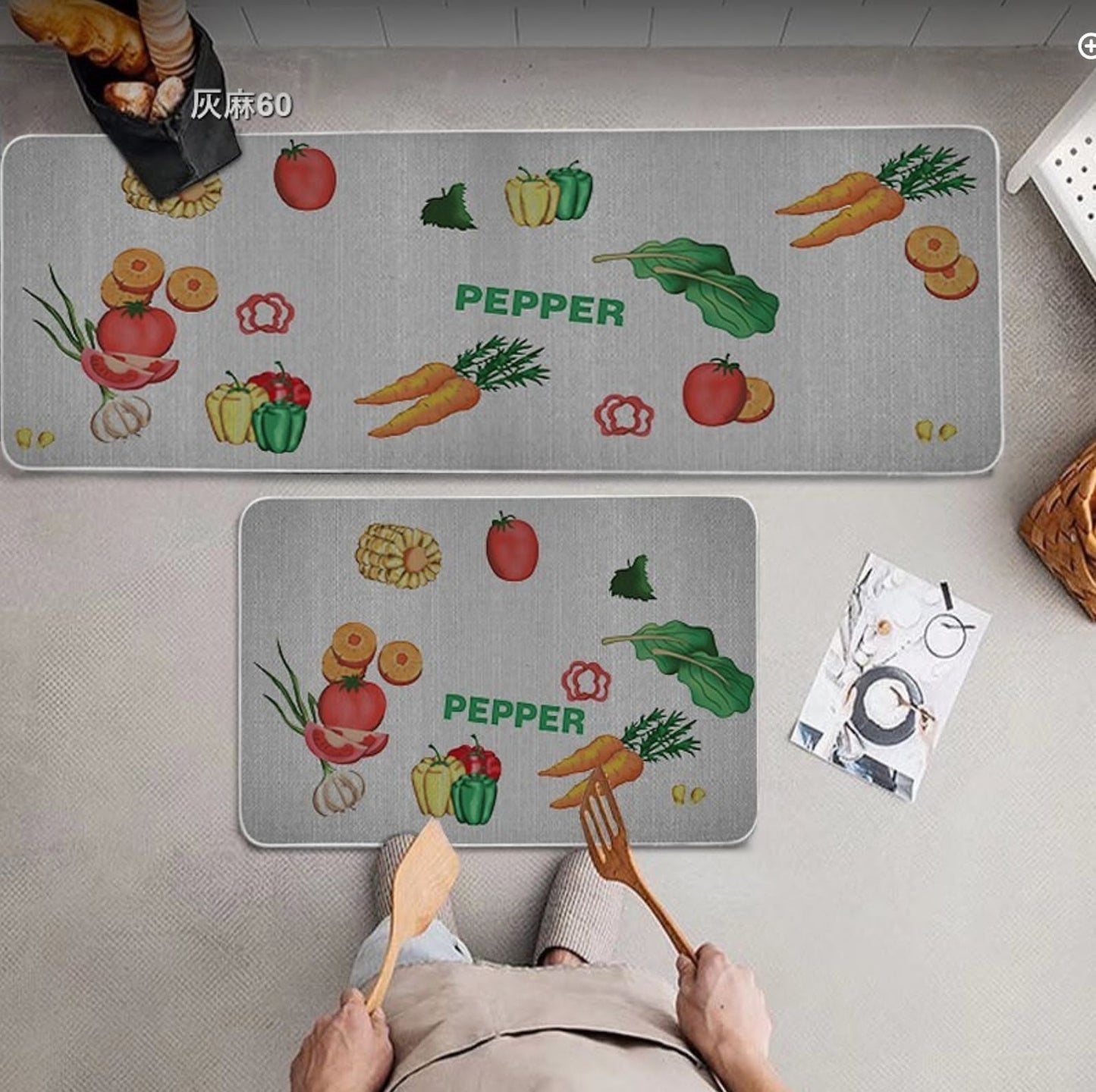 Tapis de cuisine en caoutchouc