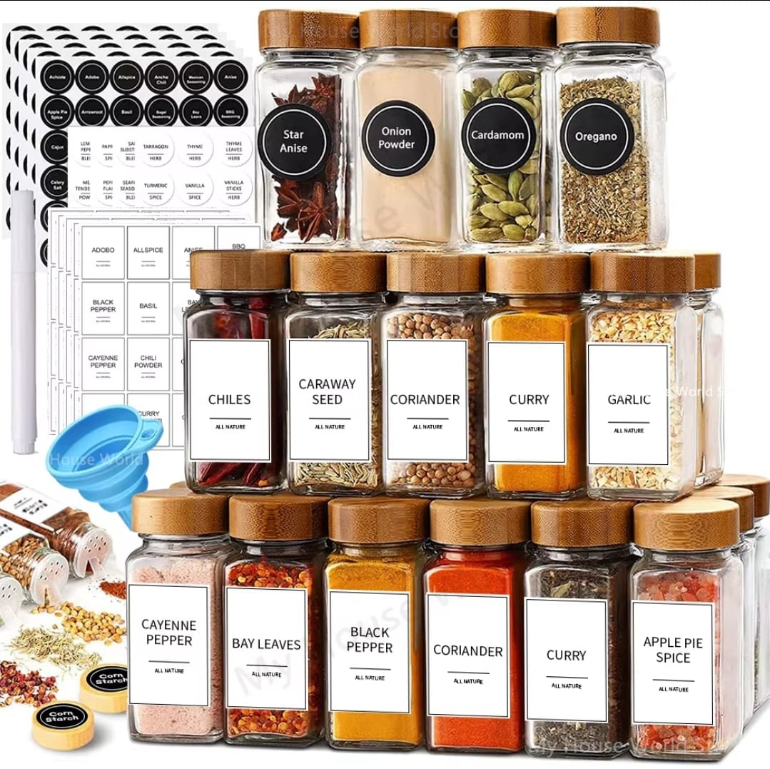 29Pc Pots à épices en verre