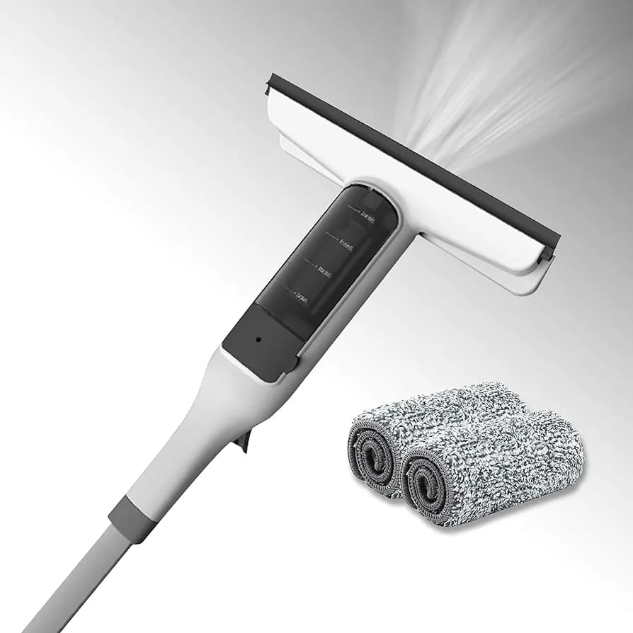 Nettoyant de vitres avec vaporisateur et raclette