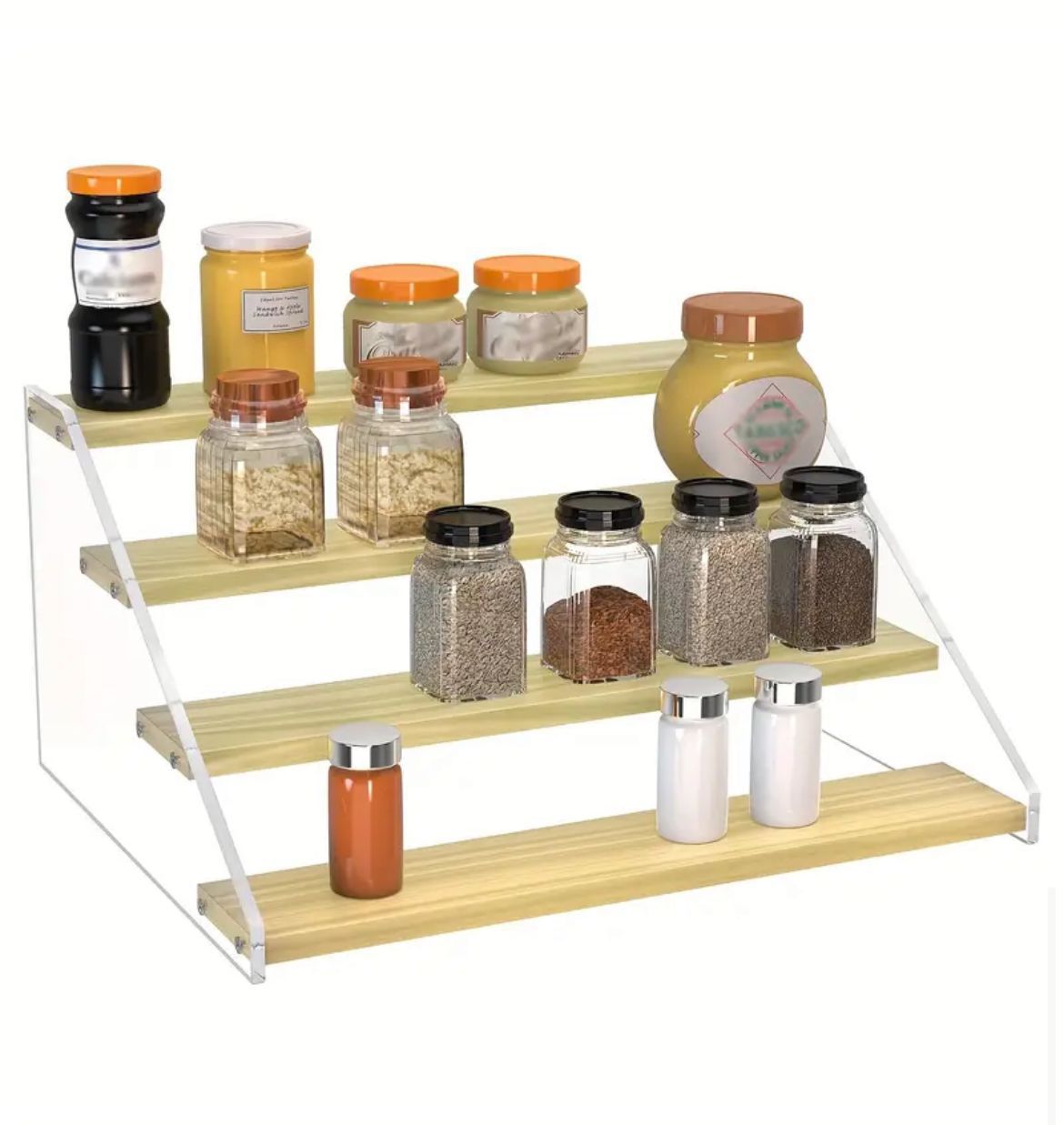 3 Tiers en Bambou et Acrylique support multi-usages
