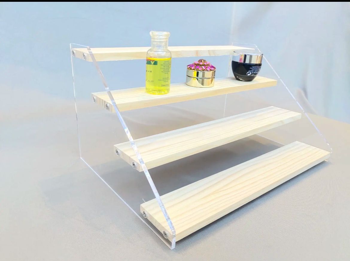 3 Tiers en Bambou et Acrylique support multi-usages