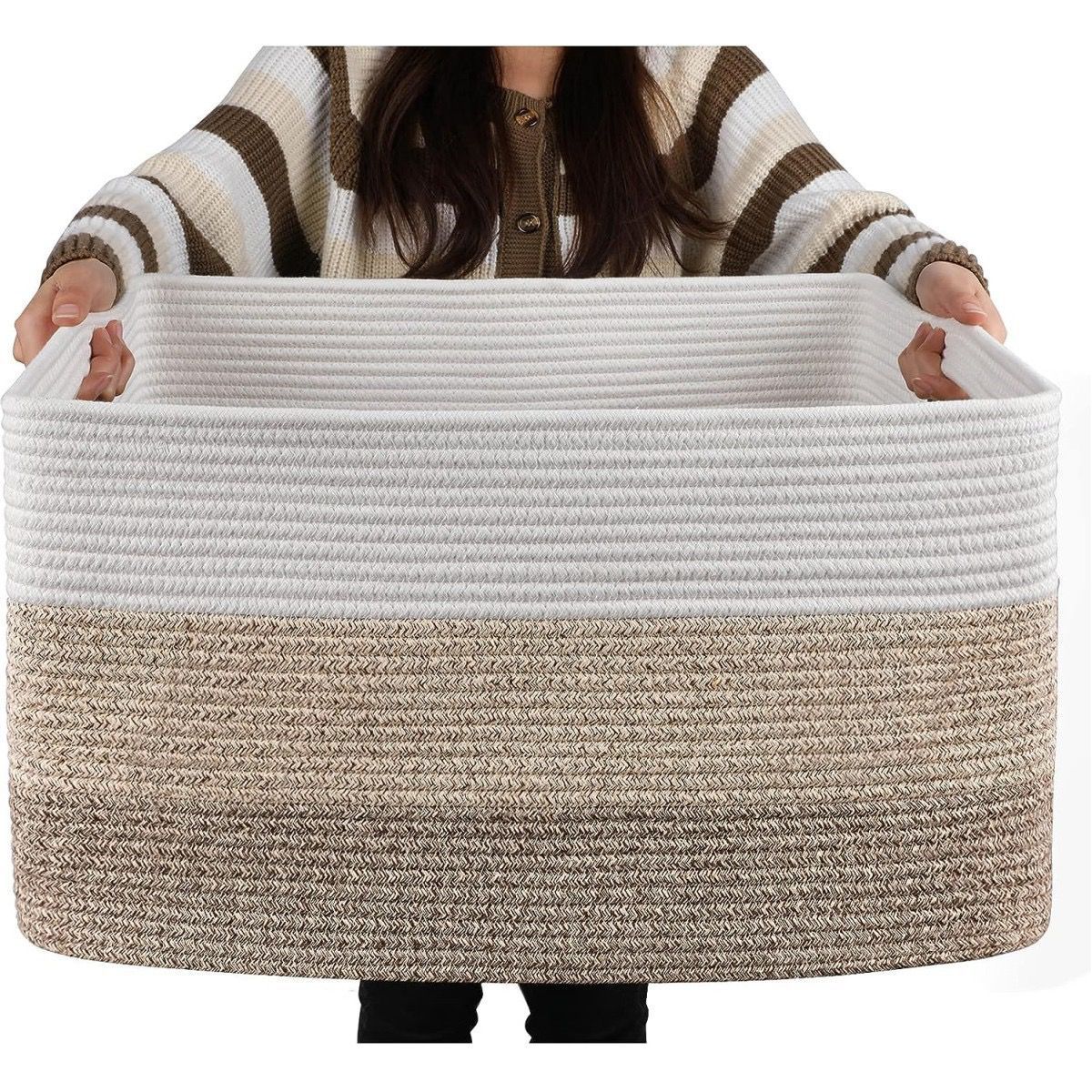 Panier en corde de coton