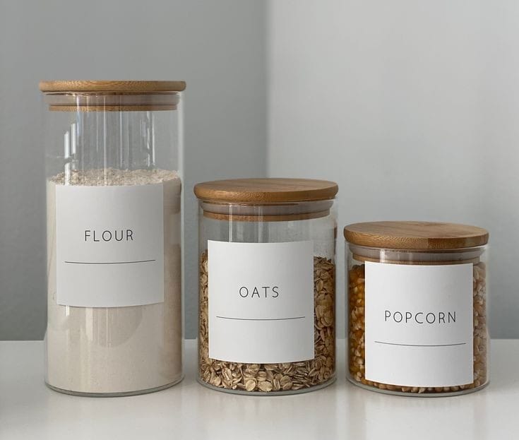 Récipients de rangement en verre