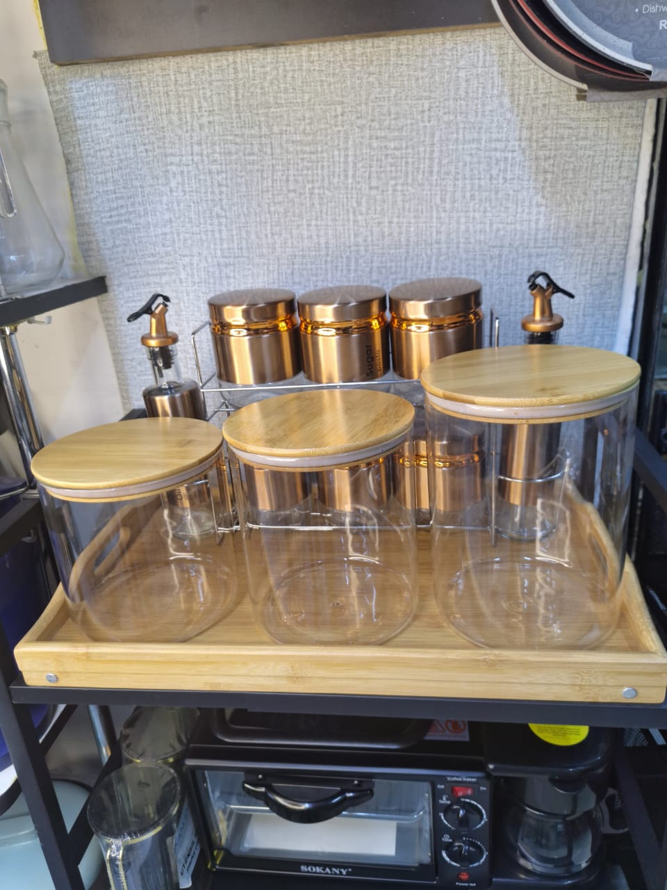 Récipients de rangement en verre