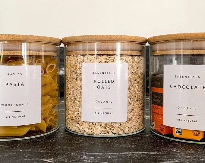 Récipients de rangement en verre
