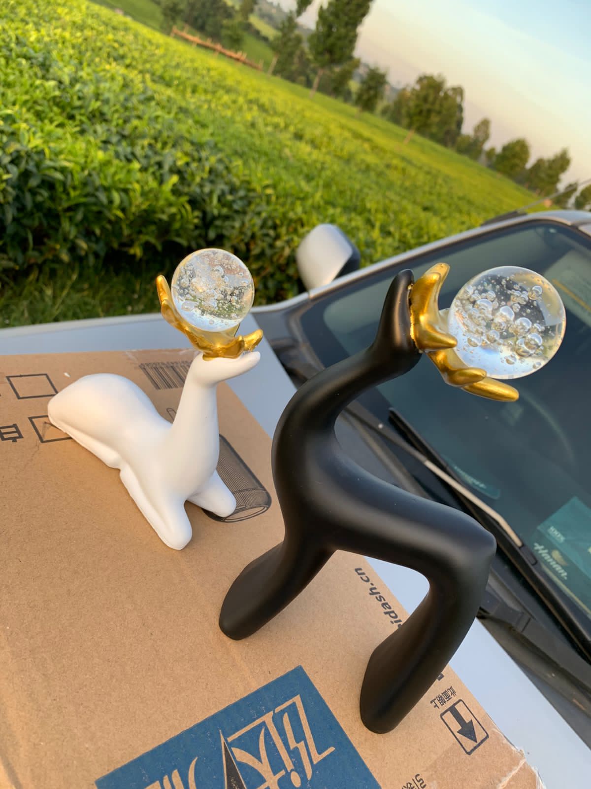 Décor de cerf en cristal pour la maison