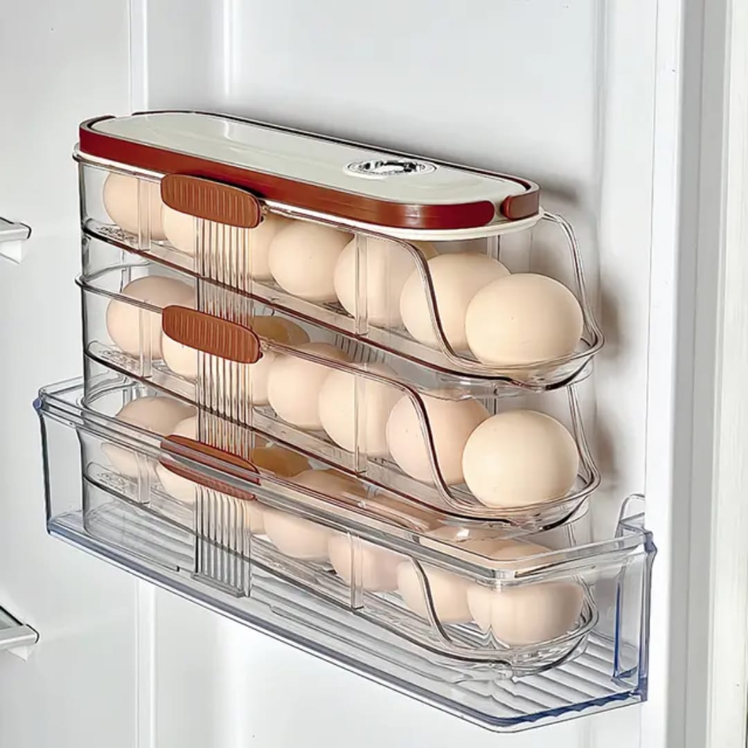 Boîte de stockage d'œufs empilable en acrylique