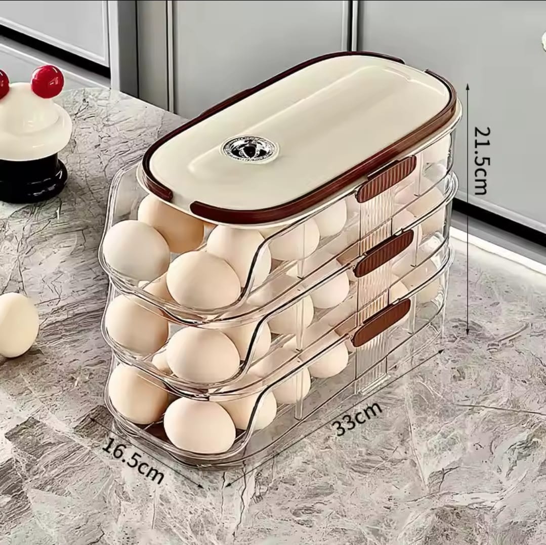 Boîte de stockage d'œufs empilable en acrylique