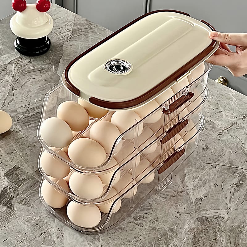 Boîte de stockage d'œufs empilable en acrylique