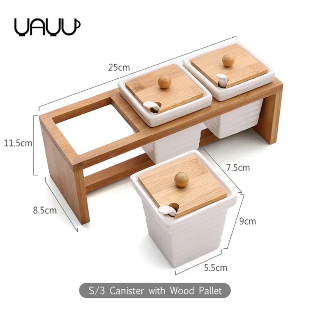 Set de bocaux en céramique 3 pièces