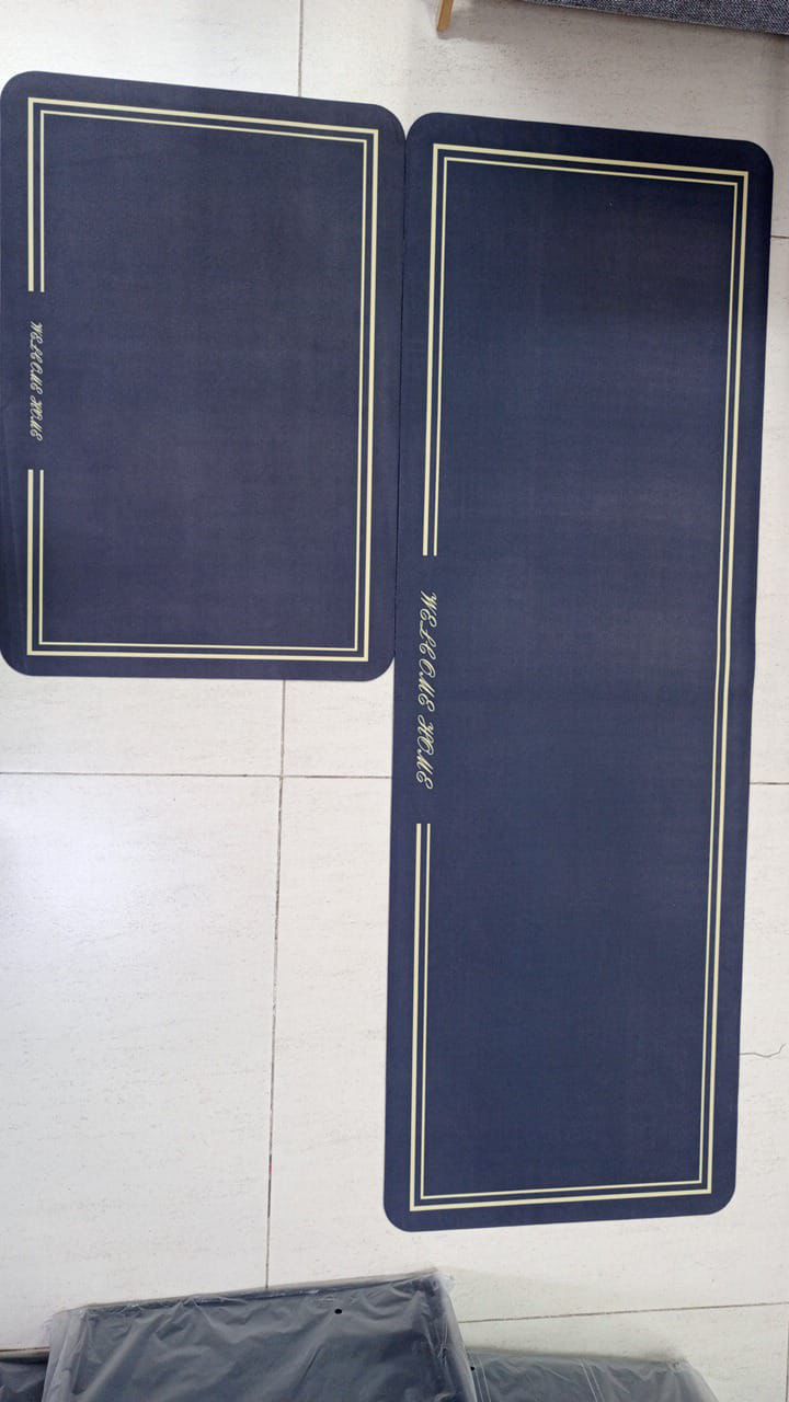 2 pc Tapis de cuisine en caoutchouc