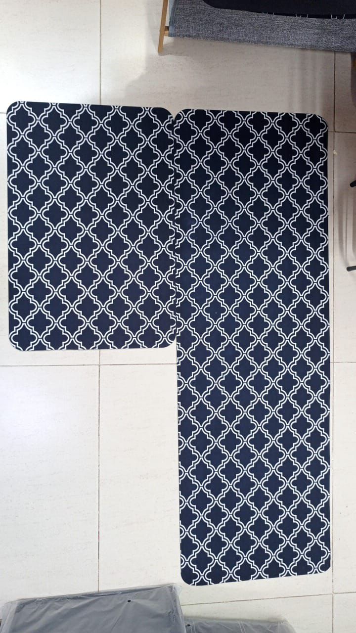 2 pc Tapis de cuisine en caoutchouc
