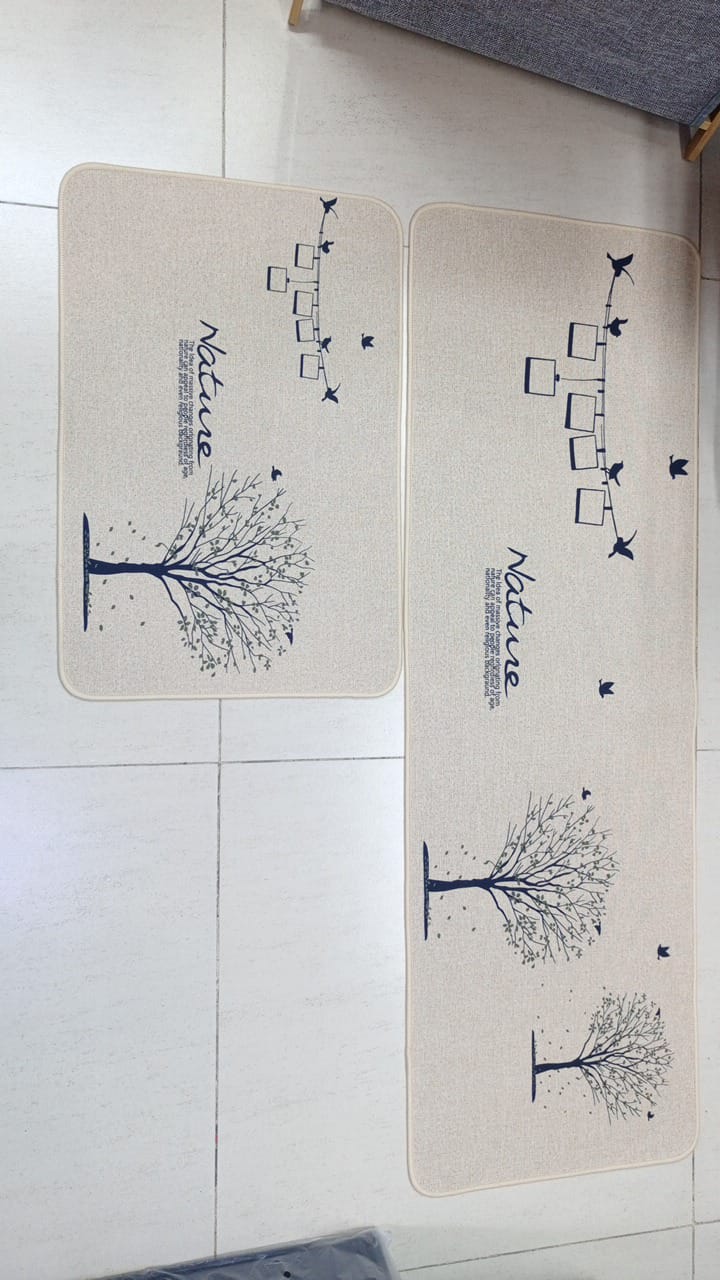 2 pc Tapis de cuisine en caoutchouc