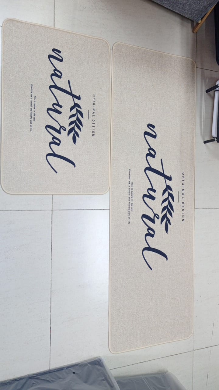 2 pc Tapis de cuisine en caoutchouc