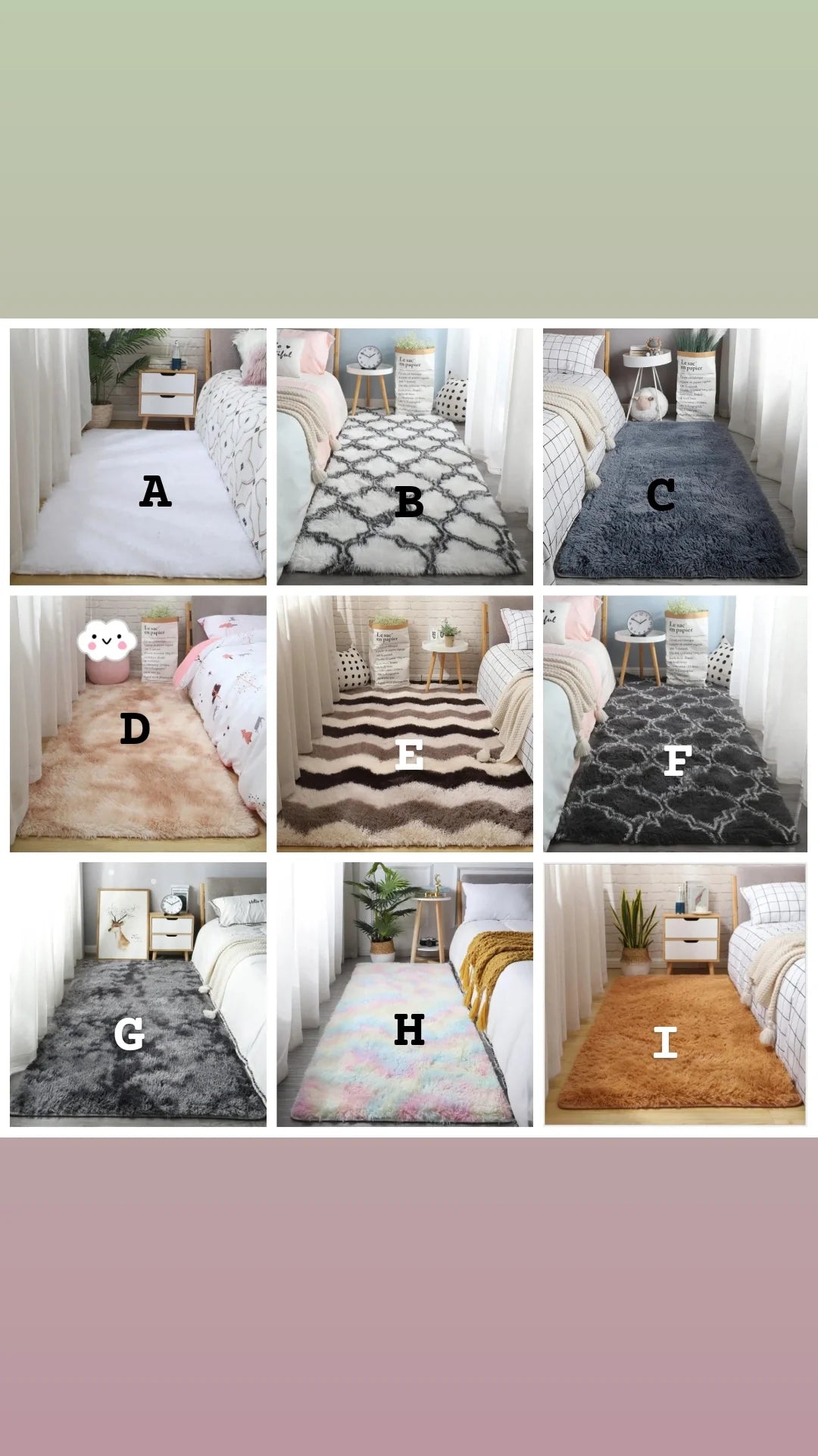 4*6 Tapis moelleux de chevet