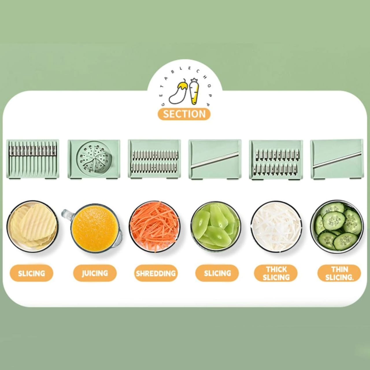 8pcs Essoreuse à salade avec hachoir à légumes