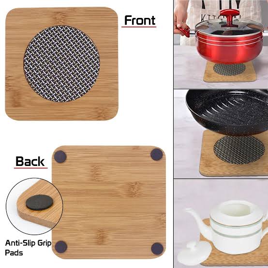 6Pc sous-verres en bois isolés