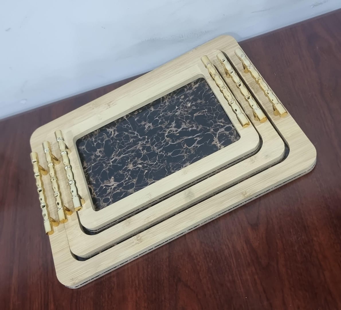 Plateaux de service en bois 3 en 1