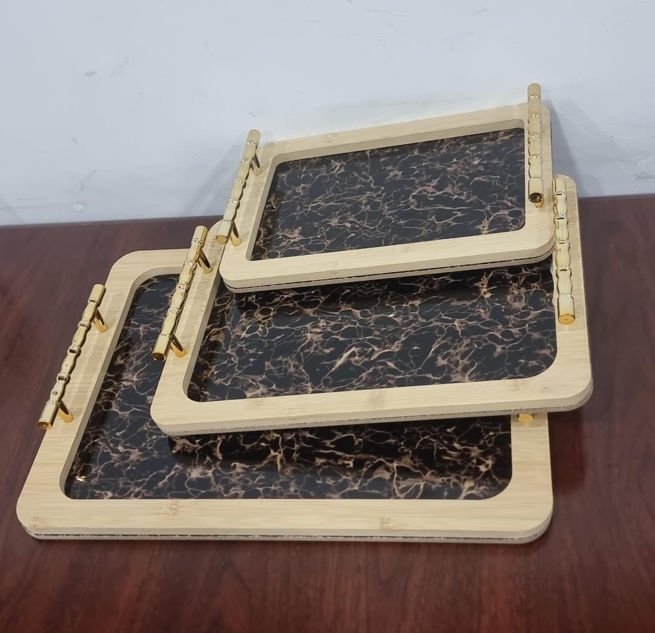 Plateaux de service en bois 3 en 1