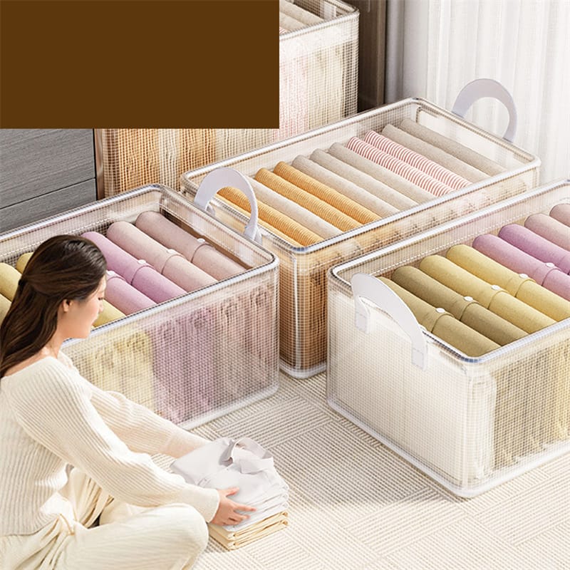 Organisateur de rangement pour vêtements en cadre en acier clair