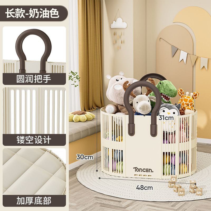 Panier à linge / jouets pliable avec poignées