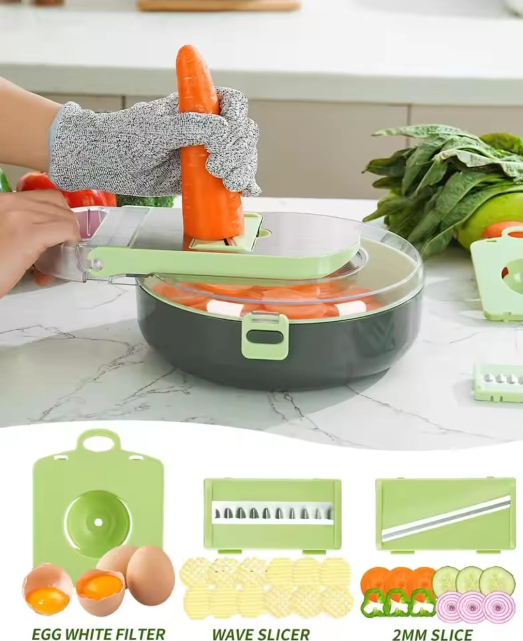 9pcs Coupe-légumes/Coupe-multi-fonctionnel