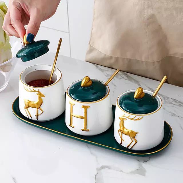 Ensemble de 4 petits plats à sucre/épices de haute qualité