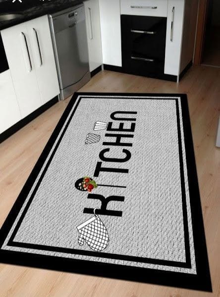 2pcs tapis de cuisine avec dessous en caoutchouc