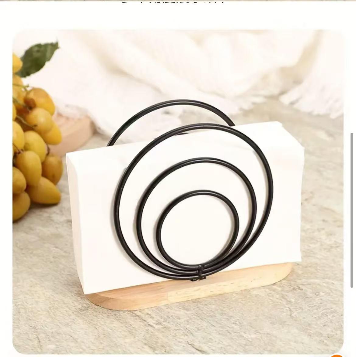 Porte-serviettes avec base en bois