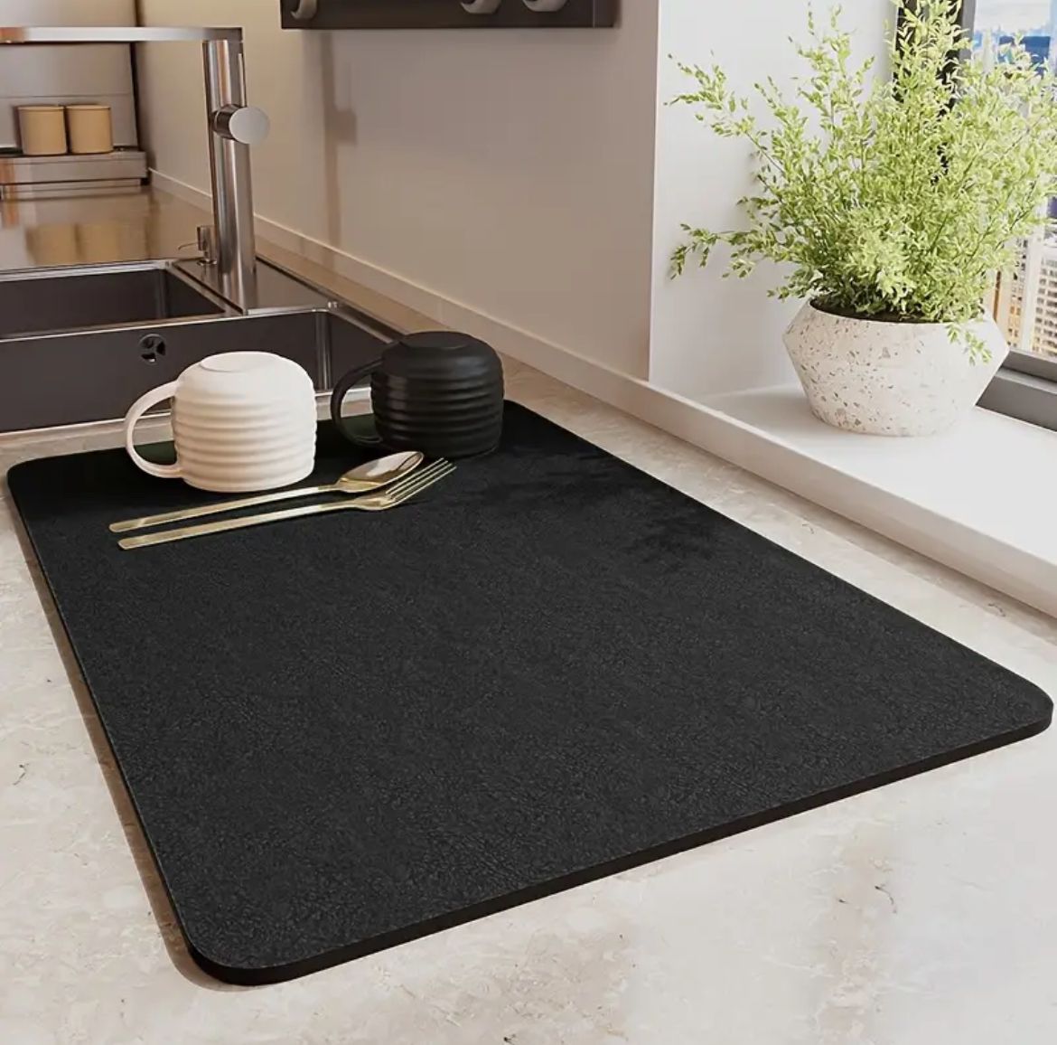 Tapis de séchage à vaisselle anti-dérapant