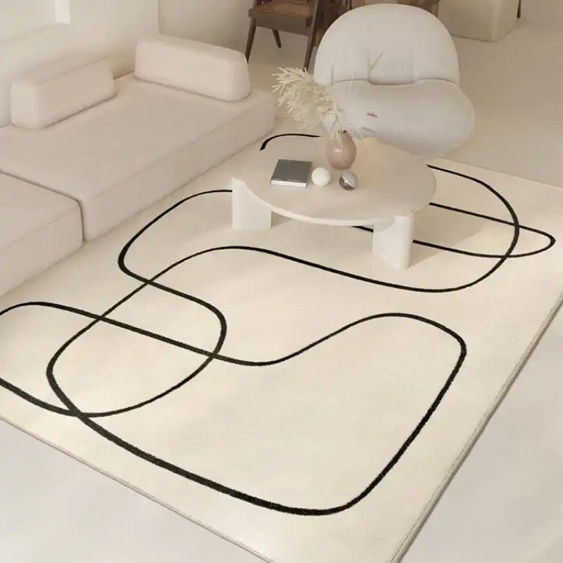 Tissé Abstrait – Tapis en Laine Luxe avec Design