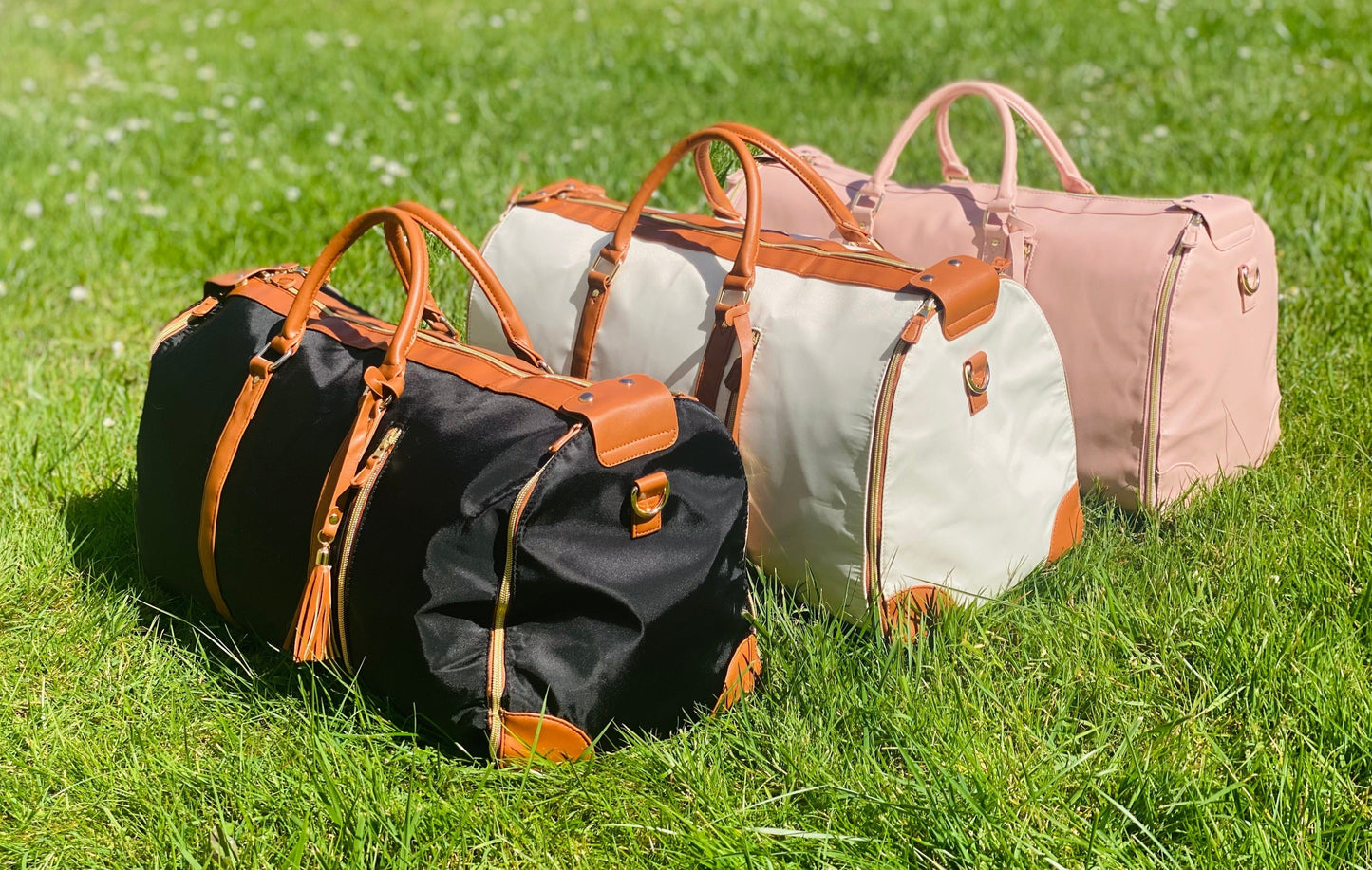 Floroux Sac de voyage pliable | Léger, spacieux et polyvalent | Parfait pour les voyages et le quotidien | Disponible en noir, beige et rose