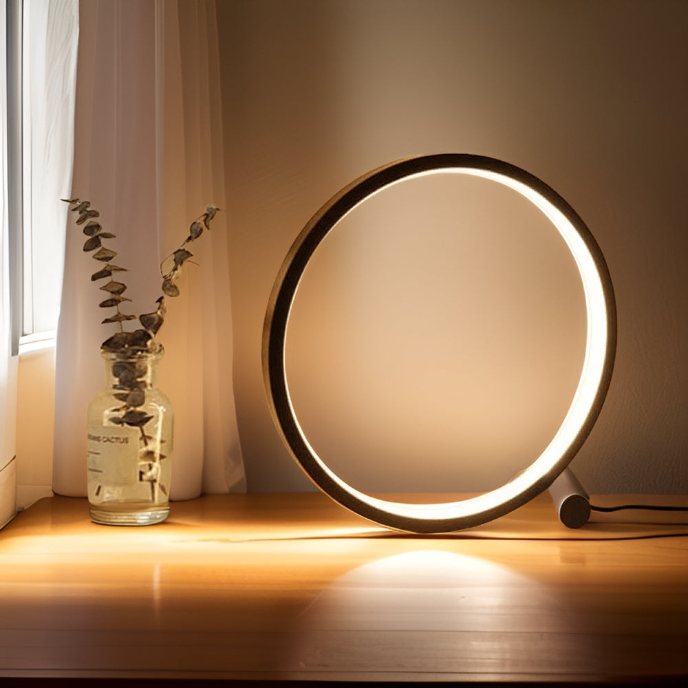 Halo Glo Lampe – lampe de table LED ronde minimaliste dimmable