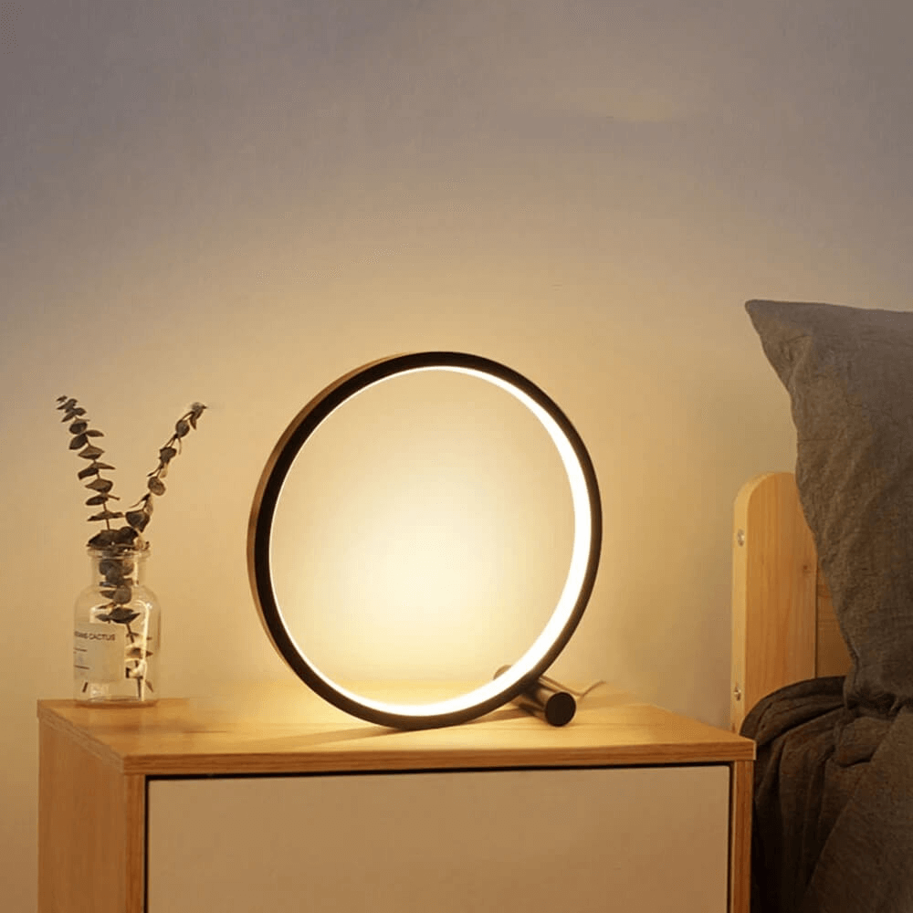 Halo Glo Lampe – lampe de table LED ronde minimaliste dimmable