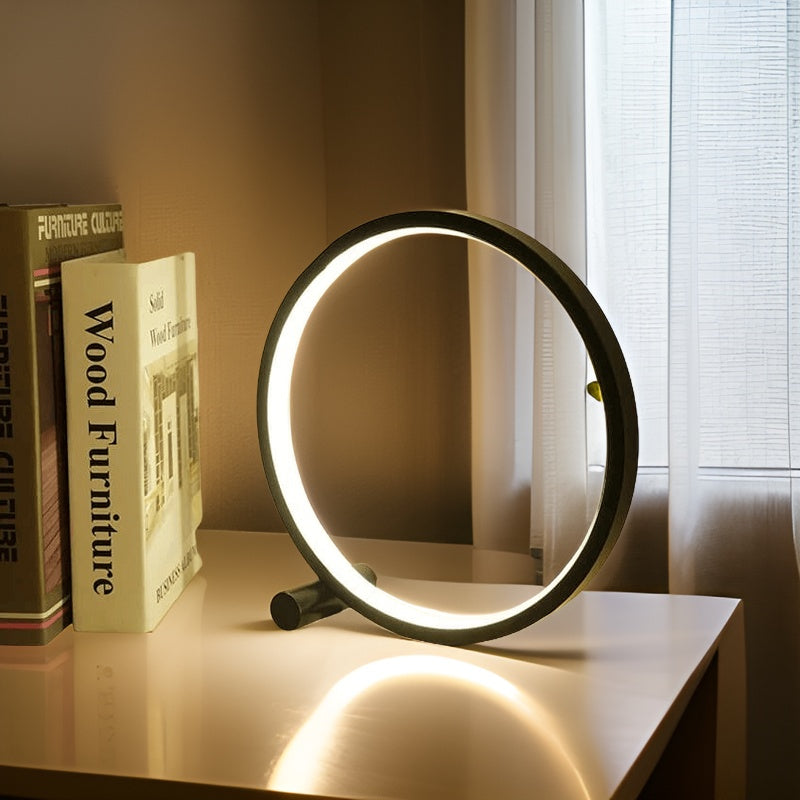Halo Glo Lampe – lampe de table LED ronde minimaliste dimmable