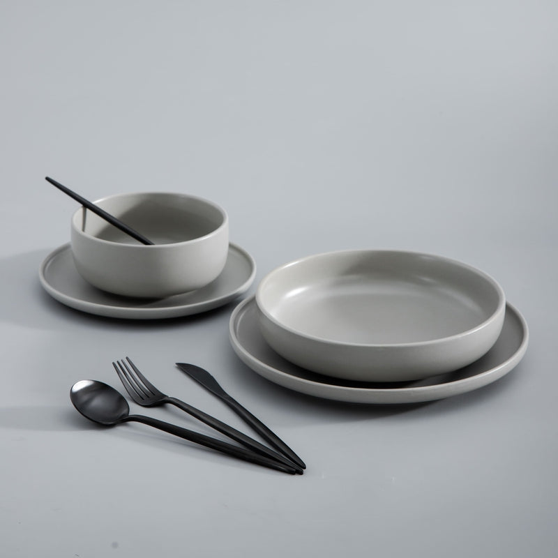 Set de couverts minimaliste de luxe – 20 pièces, titane et acier inoxydable