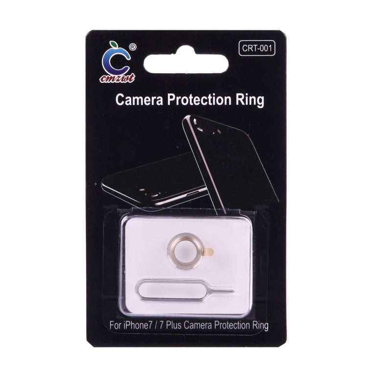 Pour iPhone 7 Couverture de protection de l'objectif de la caméra arrière avec aiguille (Or)