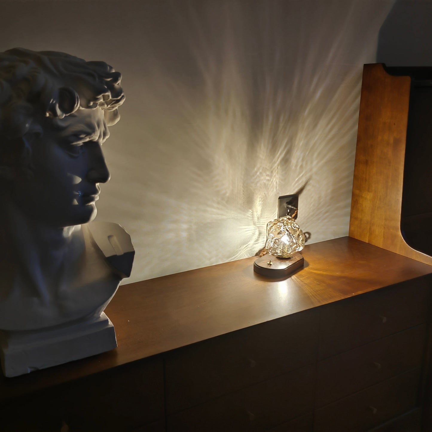 Lampe de table en verre Floroux