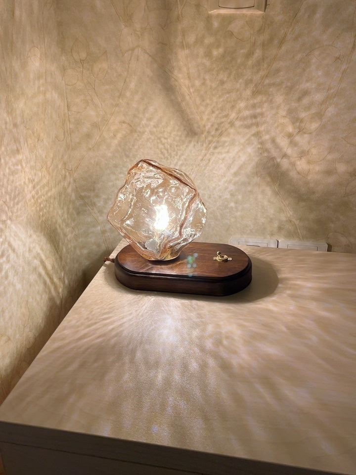 Lampe de table en verre Floroux