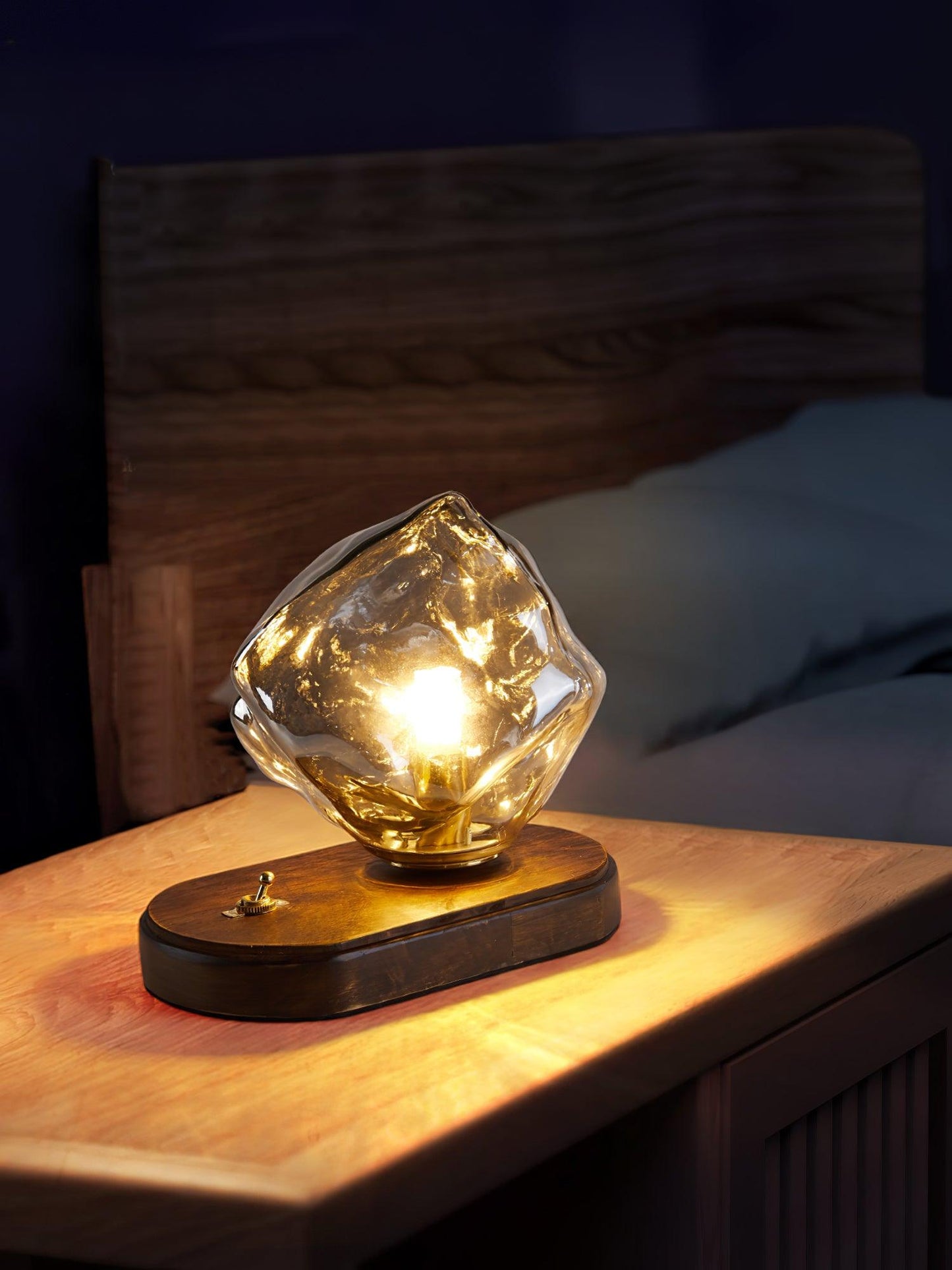 Lampe de table en verre Floroux