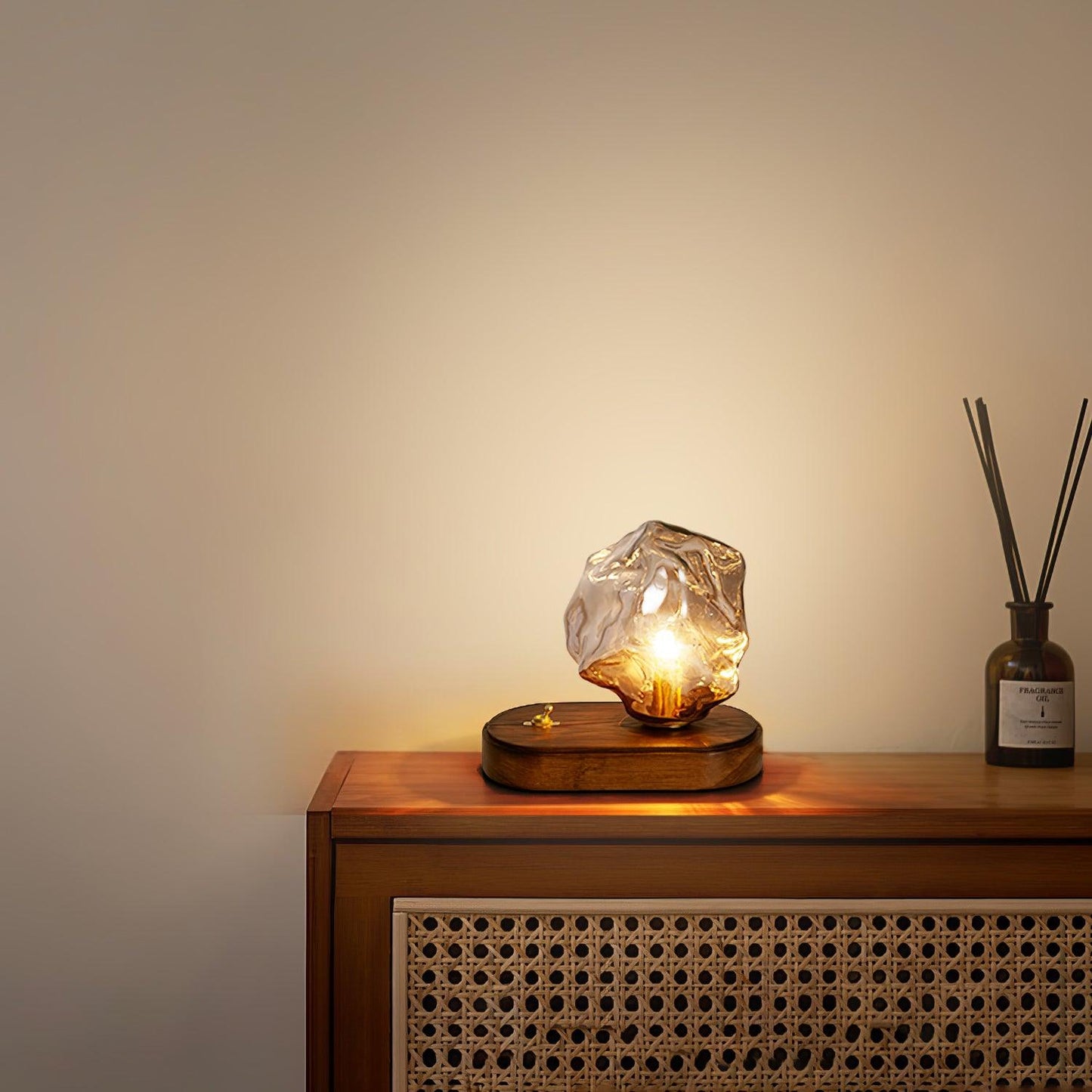 Lampe de table en verre Floroux