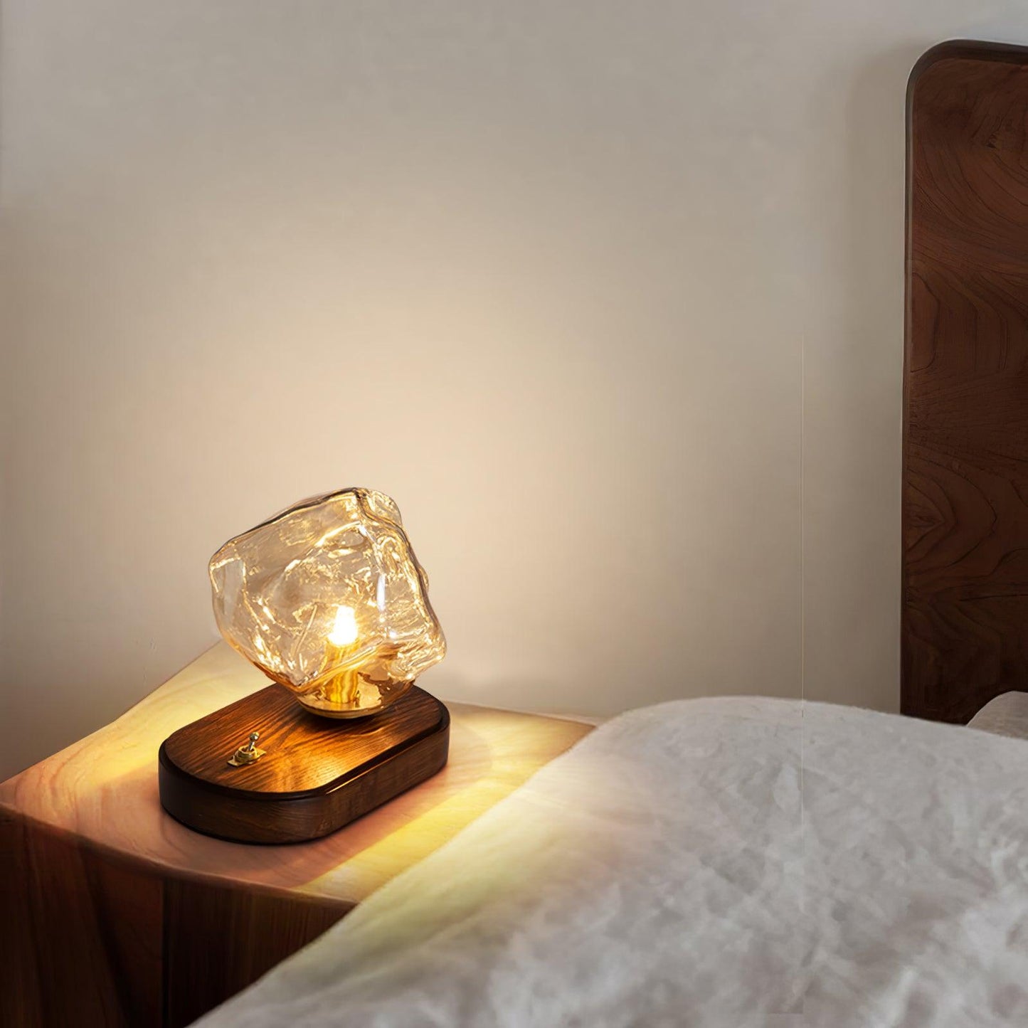 Lampe de table en verre Floroux