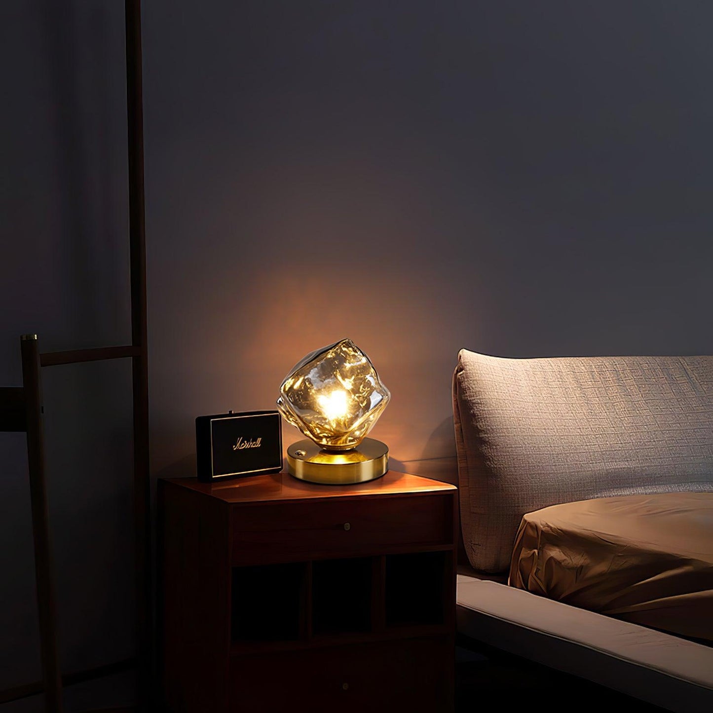 Lampe de table en verre Floroux